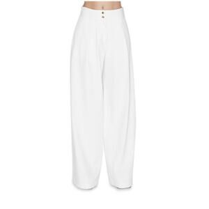 Rosetta Getty Wide Leg Pants - White- Size 6